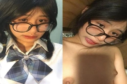 Nữ sinh dâm kính dày dụ bạn trai về nhà khám phá chỗ kín
